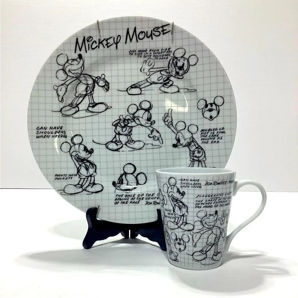 Disney Mickey Mouse Plate and Mug Set - Picture 1 of 1